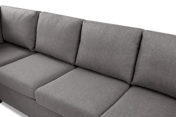 Crazy Limited Edition 4-seters Venstrevendt L-formet Dyp Sjeselongsofa i Stoff - Grå - Møbler - Sofaer - Sofaer med sjeselong - 4 seters sofa med divan