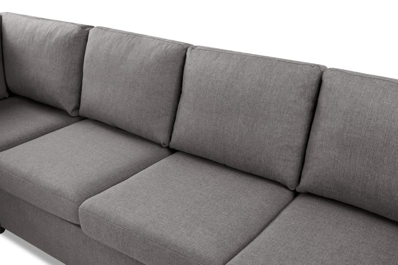 Crazy Limited Edition 4-seters Venstrevendt L-formet Dyp Sjeselongsofa i Stoff - Grå - Møbler - Sofaer - Sofaer med sjeselong - 4 seters sofa med divan