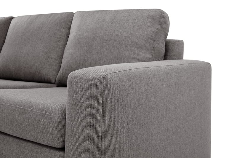 Crazy Limited Edition 4-seters Venstrevendt L-formet Dyp Sjeselongsofa i Stoff - Grå - Møbler - Sofaer - Sofaer med sjeselong - 4 seters sofa med divan