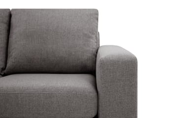 Crazy Limited Edition 4-seters Venstrevendt L-formet Dyp Sjeselongsofa i Stoff - Grå - Møbler - Sofaer - Sofaer med sjeselong - 4 seters sofa med divan