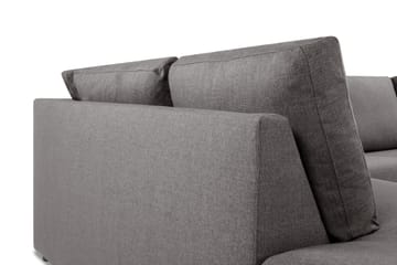Crazy Limited Edition 4-seters Venstrevendt L-formet Dyp Sjeselongsofa i Stoff - Grå - Møbler - Sofaer - Sofaer med sjeselong - 4 seters sofa med divan