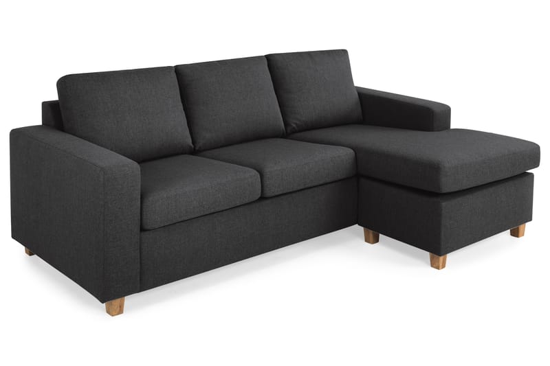 Divansofa Nevada 3-seter Vendbar - Antrasitt - 3 seters sofa med divan - Sofaer med sjeselong