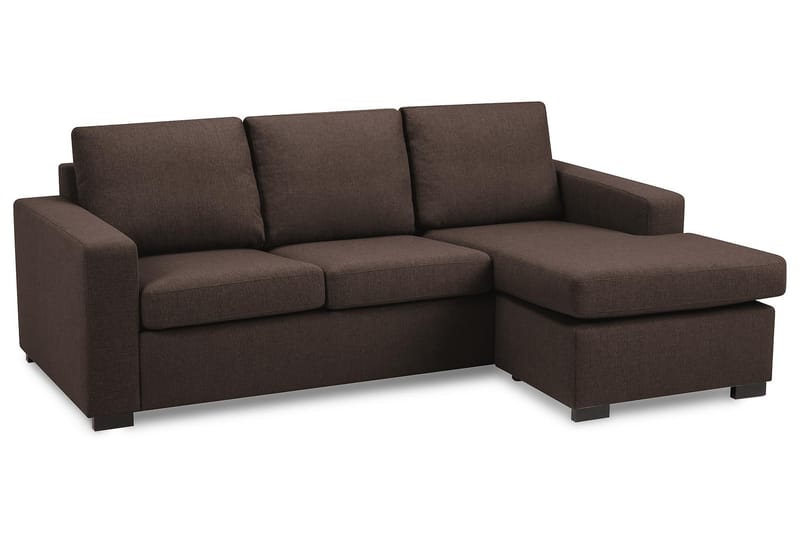 Divansofa Nevada 3-seter Vendbar - Brun - 3 seters sofa med divan - Sofaer med sjeselong