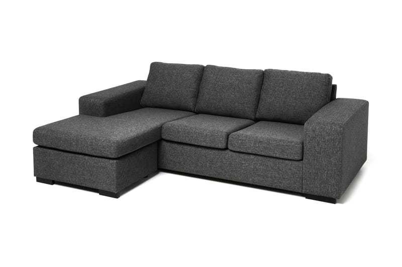 Divansofa Sit Down 3-seter Vendbar - Mørkgrå - 3 seters sofa med divan - Sofaer med sjeselong