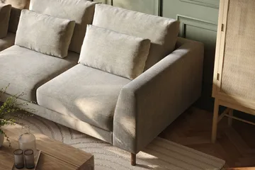 Florenz 3-seters Venstrevendt L-formet Sjeselongsofa i Chenille - Grå/Beige - Møbler - Sofaer - Sofaer med sjeselong - 3 seters sofa med divan