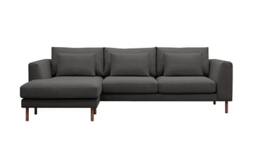Florenz 3-seters Venstrevendt L-formet Sjeselongsofa i Stoff - Mørkegrå - Møbler - Sofaer - Sofaer med sjeselong - 3 seters sofa med divan