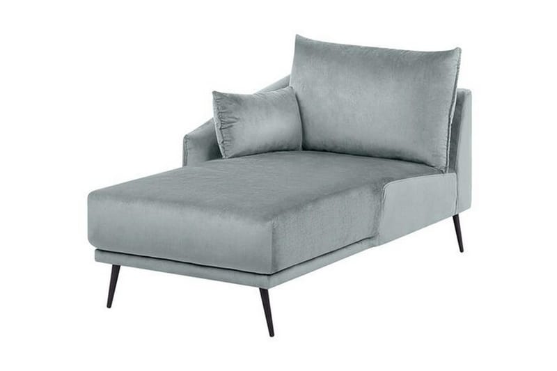 Hjørnesofa Zaney Høyre med LED-Belysning Fløyel - Grå - 3 seters sofa med divan - Sofaer med sjeselong