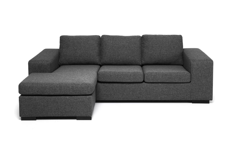 Memphis 3-seters Vendbar L-formet Divansofa i Stoff - Mørk grå - Møbler - Sofaer - Sofaer med sjeselong - 3 seters sofa med divan