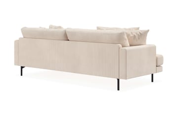 Menard 4-seters Høyrevendt L-formet Divansofa i Manchester - Beige - Møbler - Sofaer - Sofaer med sjeselong - 4 seters sofa med divan
