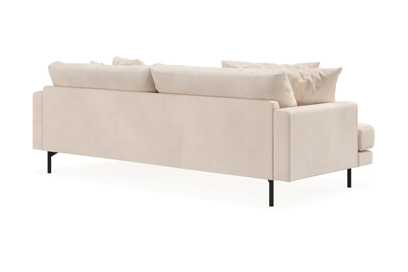 Menard 4-seters Høyrevendt L-formet Divansofa i Manchester - Beige - Møbler - Sofaer - Sofaer med sjeselong - 4 seters sofa med divan