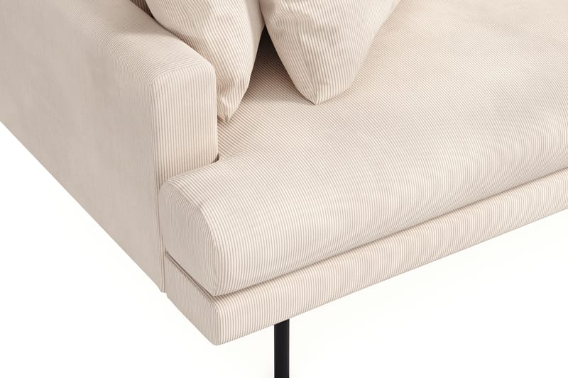 Menard 4-seters Høyrevendt L-formet Divansofa i Manchester - Beige - Møbler - Sofaer - Sofaer med sjeselong - 4 seters sofa med divan