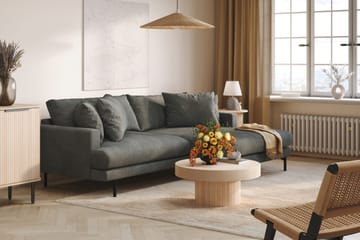 Menard 4-seters Høyrevendt L-formet Divansofa i Manchester - Grå - Møbler - Sofaer - Sofaer med sjeselong - 4 seters sofa med divan