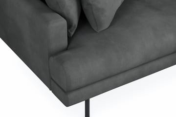 Menard 4-seters Høyrevendt L-formet Divansofa i Manchester - Grå - Møbler - Sofaer - Sofaer med sjeselong - 4 seters sofa med divan