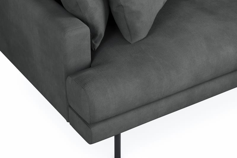 Menard 4-seters Høyrevendt L-formet Divansofa i Manchester - Grå - Møbler - Sofaer - Sofaer med sjeselong - 4 seters sofa med divan