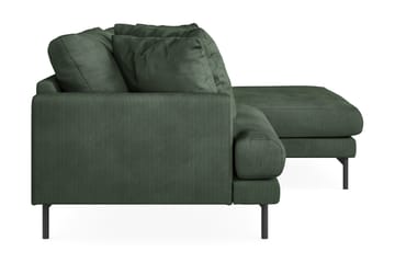 Menard 4-seters Høyrevendt L-formet Divansofa i Manchester - Grønn - Møbler - Sofaer - Sofaer med sjeselong - 4 seters sofa med divan