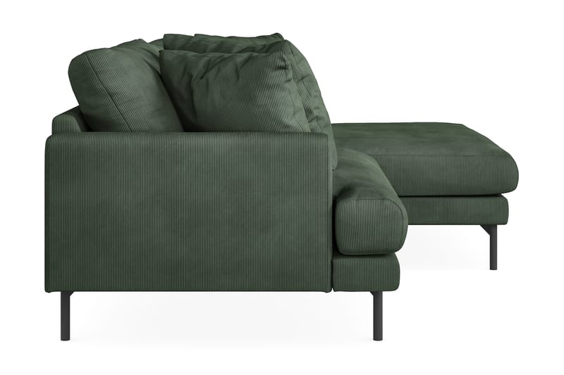 Menard 4-seters Høyrevendt L-formet Divansofa i Manchester - Grønn - Møbler - Sofaer - Sofaer med sjeselong - 4 seters sofa med divan