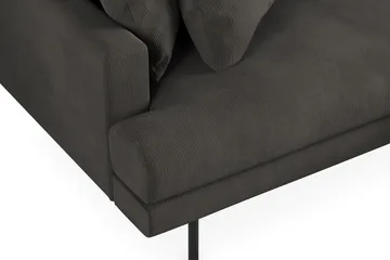 Menard 4-seters Høyrevendt L-formet Divansofa i Manchester - Mørk grå - Møbler - Sofaer - Sofaer med sjeselong - 4 seters sofa med divan