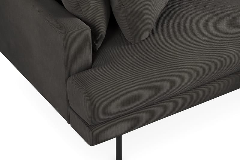 Menard 4-seters Høyrevendt L-formet Divansofa i Manchester - Mørk grå - Møbler - Sofaer - Sofaer med sjeselong - 4 seters sofa med divan
