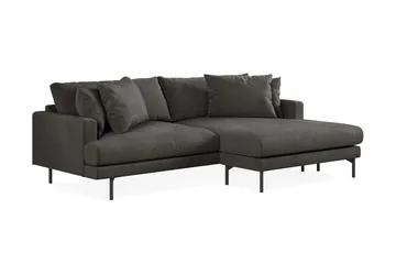 Menard 4-seters Høyrevendt L-formet Divansofa i Manchester - Mørk grå - Møbler - Sofaer - Sofaer med sjeselong - 4 seters sofa med divan
