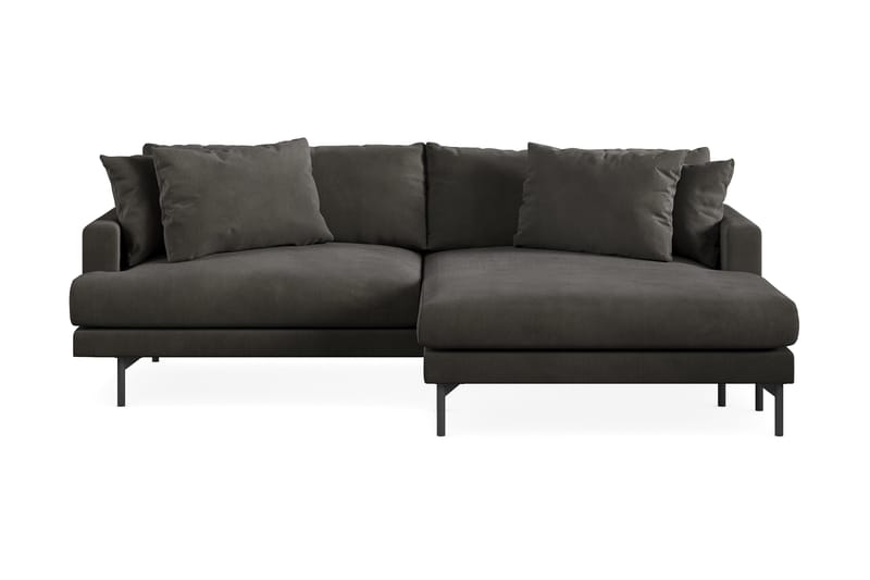Menard 4-seters Høyrevendt L-formet Divansofa i Manchester - Mørk grå - Møbler - Sofaer - Sofaer med sjeselong - 4 seters sofa med divan