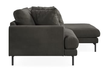 Menard 4-seters Høyrevendt L-formet Divansofa i Manchester - Mørk grå - Møbler - Sofaer - Sofaer med sjeselong - 4 seters sofa med divan