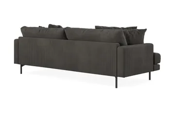 Menard 4-seters Høyrevendt L-formet Divansofa i Manchester - Mørk grå - Møbler - Sofaer - Sofaer med sjeselong - 4 seters sofa med divan