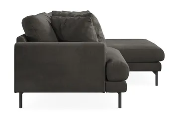 Menard 4-seters Høyrevendt L-formet Divansofa i Manchester - Mørk grå - Møbler - Sofaer - Sofaer med sjeselong - 4 seters sofa med divan