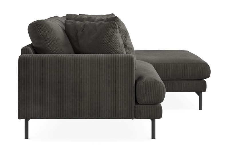 Menard 4-seters Høyrevendt L-formet Divansofa i Manchester - Mørk grå - Møbler - Sofaer - Sofaer med sjeselong - 4 seters sofa med divan