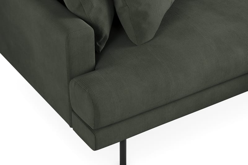 Menard 4-seters Høyrevendt L-formet Divansofa i Manchester - Mørk grønn - Møbler - Sofaer - Sofaer med sjeselong - 4 seters sofa med divan