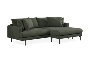Menard 4-seters Høyrevendt L-formet Divansofa i Manchester - Mørk grønn - Møbler - Sofaer - Sofaer med sjeselong - 4 seters sofa med divan