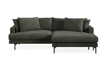 Menard 4-seters Høyrevendt L-formet Divansofa i Manchester - Mørk grønn - Møbler - Sofaer - Sofaer med sjeselong - 4 seters sofa med divan