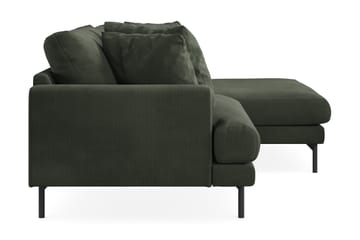 Menard 4-seters Høyrevendt L-formet Divansofa i Manchester - Mørk grønn - Møbler - Sofaer - Sofaer med sjeselong - 4 seters sofa med divan