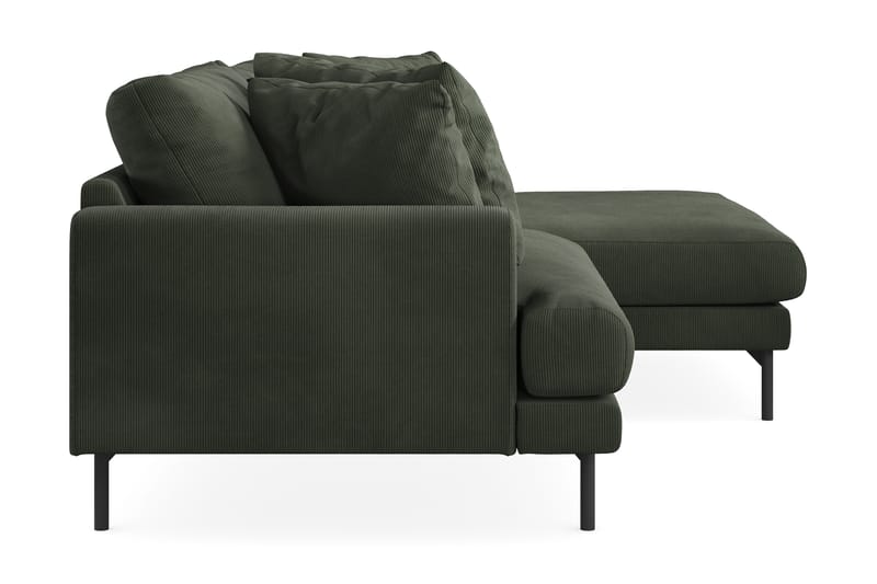 Menard 4-seters Høyrevendt L-formet Divansofa i Manchester - Mørk grønn - Møbler - Sofaer - Sofaer med sjeselong - 4 seters sofa med divan