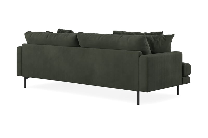 Menard 4-seters Høyrevendt L-formet Divansofa i Manchester - Mørk grønn - Møbler - Sofaer - Sofaer med sjeselong - 4 seters sofa med divan