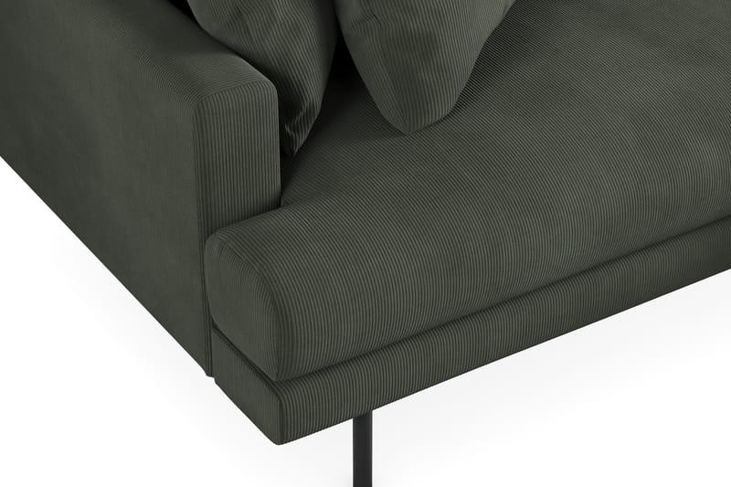 Menard 4-seters Høyrevendt L-formet Divansofa i Manchester - Mørk grønn - Møbler - Sofaer - Sofaer med sjeselong - 4 seters sofa med divan