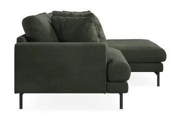 Menard 4-seters Høyrevendt L-formet Divansofa i Manchester - Mørk grønn - Møbler - Sofaer - Sofaer med sjeselong - 4 seters sofa med divan