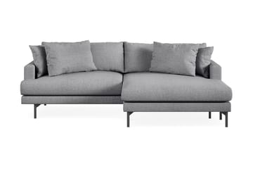 Menard 4-seters Høyrevendt L-formet Divansofa i Stoff - Grå - Møbler - Sofaer - Sofaer med sjeselong - 4 seters sofa med divan