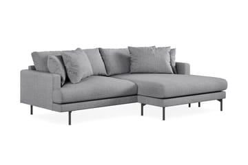 Menard 4-seters Høyrevendt L-formet Divansofa i Stoff - Grå - Møbler - Sofaer - Sofaer med sjeselong - 4 seters sofa med divan