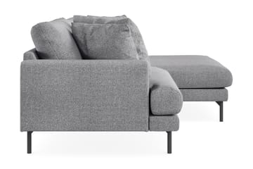 Menard 4-seters Høyrevendt L-formet Divansofa i Stoff - Grå - Møbler - Sofaer - Sofaer med sjeselong - 4 seters sofa med divan