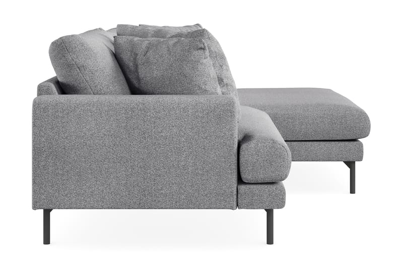 Menard 4-seters Høyrevendt L-formet Divansofa i Stoff - Grå - Møbler - Sofaer - Sofaer med sjeselong - 4 seters sofa med divan