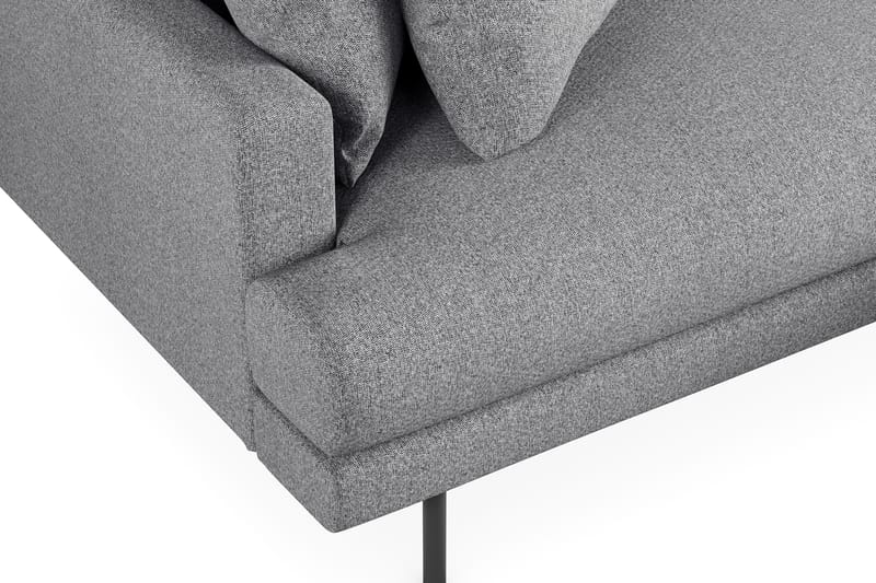 Menard 4-seters Høyrevendt L-formet Divansofa i Stoff - Grå - Møbler - Sofaer - Sofaer med sjeselong - 4 seters sofa med divan