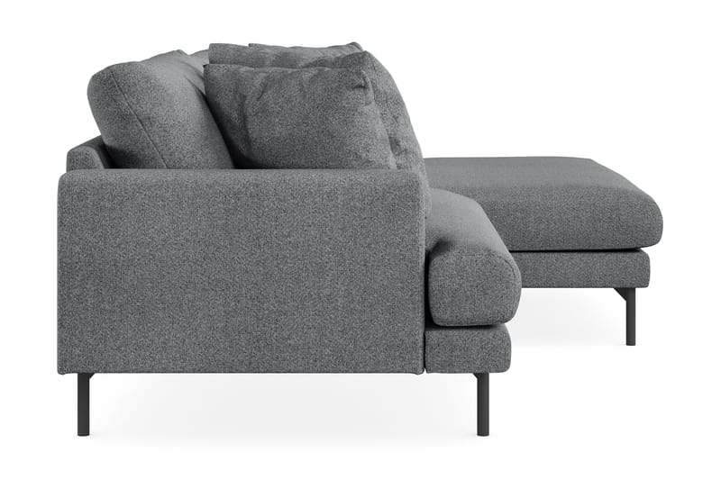 Menard 4-seters Høyrevendt L-formet Divansofa i Stoff - Mørk grå - Møbler - Sofaer - Sofaer med sjeselong - 4 seters sofa med divan