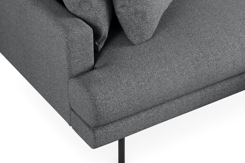 Menard 4-seters Høyrevendt L-formet Divansofa i Stoff - Mørk grå - Møbler - Sofaer - Sofaer med sjeselong - 4 seters sofa med divan