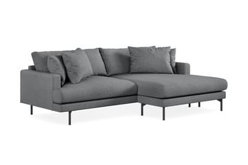 Menard 4-seters Høyrevendt L-formet Divansofa i Stoff - Mørk grå - Møbler - Sofaer - Sofaer med sjeselong - 4 seters sofa med divan
