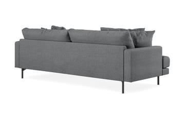 Menard 4-seters Høyrevendt L-formet Divansofa i Stoff - Mørk grå - Møbler - Sofaer - Sofaer med sjeselong - 4 seters sofa med divan