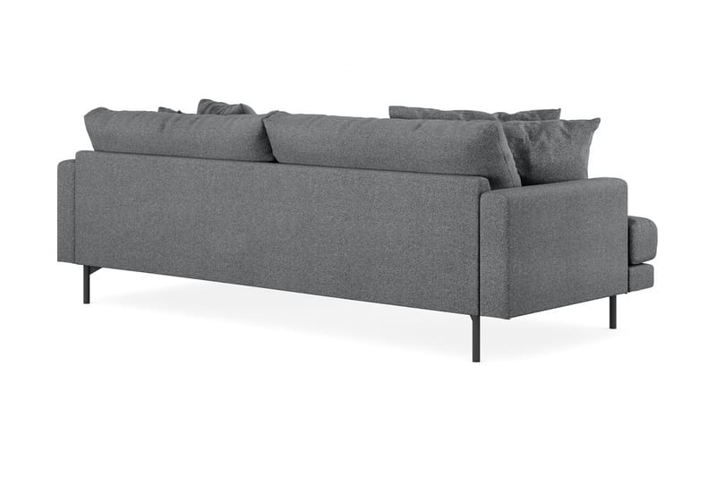 Menard 4-seters Høyrevendt L-formet Divansofa i Stoff - Mørk grå - Møbler - Sofaer - Sofaer med sjeselong - 4 seters sofa med divan