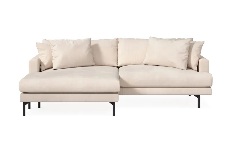 Menard 4-seters Venstrevendt L-formet Divansofa i Manchester, Beige