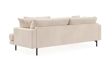 Menard 4-seters Venstrevendt L-formet Divansofa i Manchester - Beige - Møbler - Sofaer - Sofaer med sjeselong - 4 seters sofa med divan