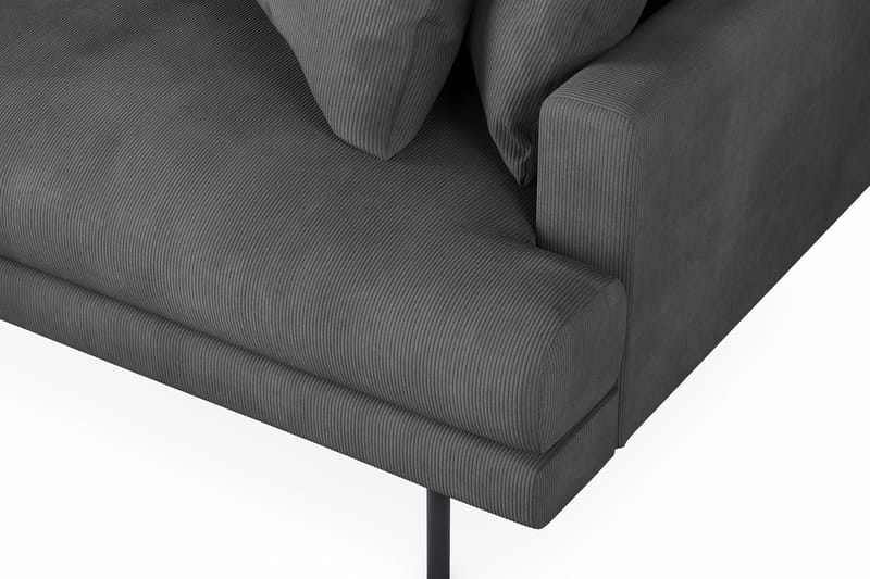 Menard 4-seters Venstrevendt L-formet Divansofa i Manchester - Grå - Møbler - Sofaer - Sofaer med sjeselong - 4 seters sofa med divan