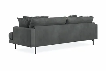 Menard 4-seters Venstrevendt L-formet Divansofa i Manchester - Grå - Møbler - Sofaer - Sofaer med sjeselong - 4 seters sofa med divan